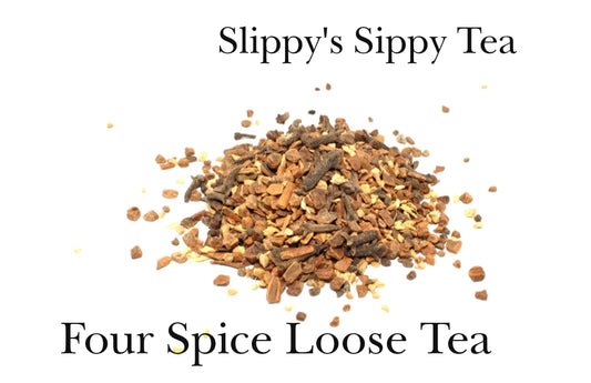 Four Spice Loose Tea Cinnamon, ginger, cardamom seeds, cloves