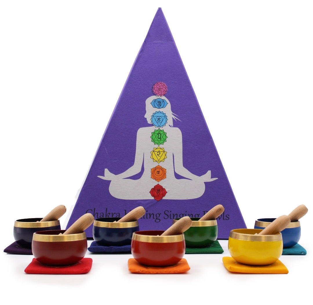 Chakra Pyramid Singing Bowl Gift Set